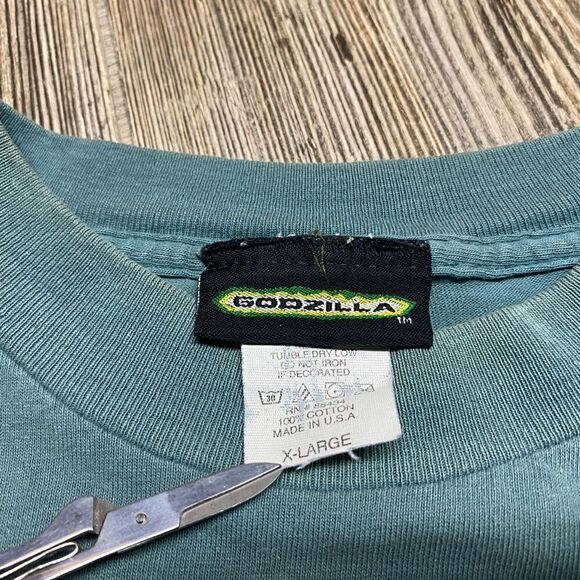 90s Vintage Made USA 1994 GODZILLA Promo KING OF THE MONSTERS T SHIRT YTH large - Picture 5 of 10